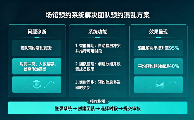 场馆预约系统如何解决团队预约混乱的问题 场馆预约系统如何解决团队预约混乱的问题