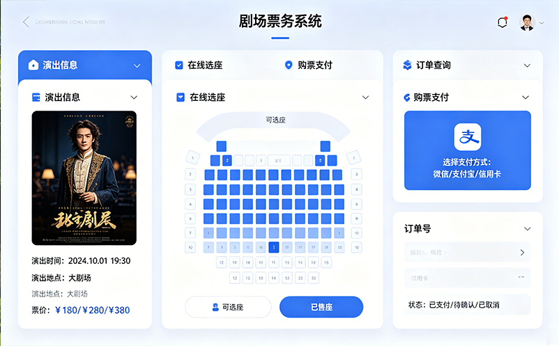 剧场售票分散、对账麻烦？剧场票务系统可以这样解决