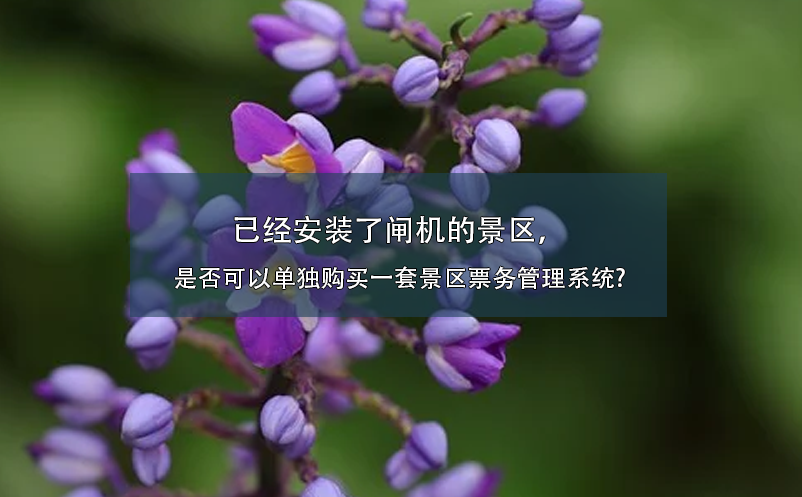 已经安装了闸机的景区，是否可以单独购买一套景区雷竞技进去都是彩票?